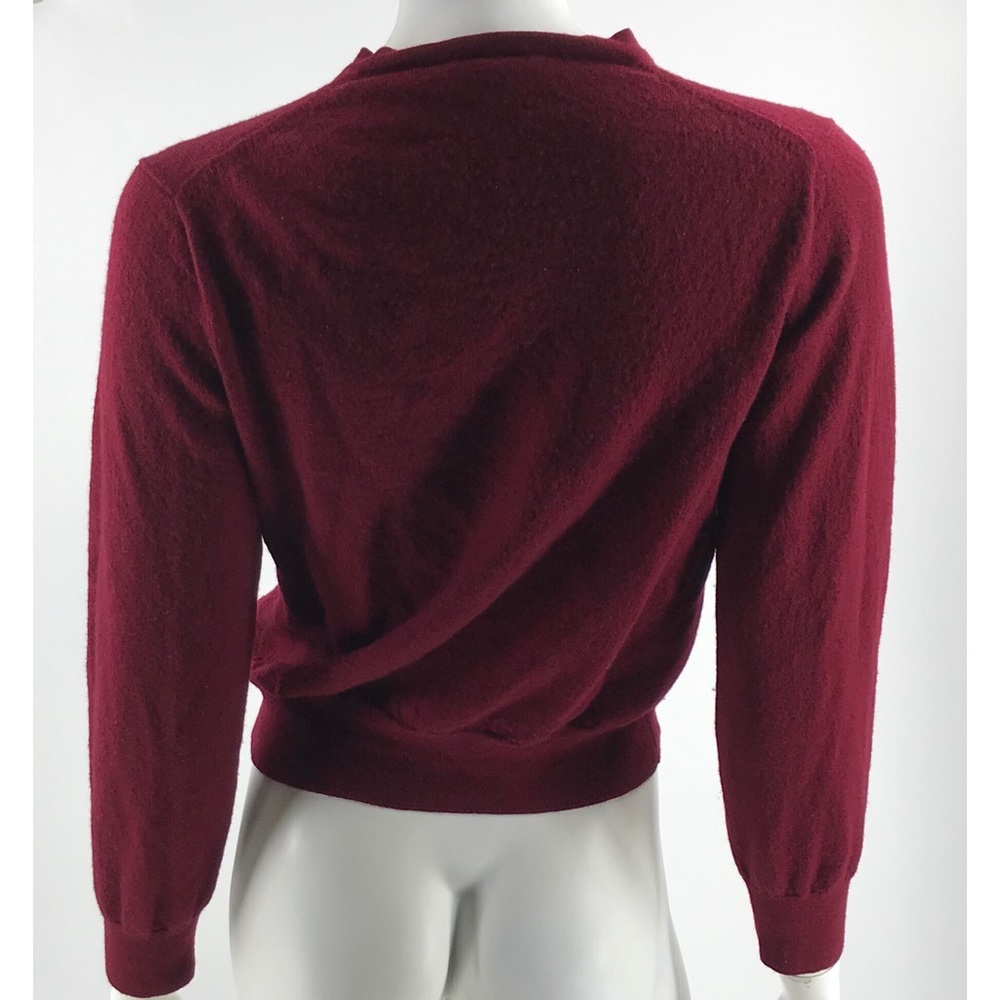 J Crew Burgundy Marino Wool Crew Neck Sweater - Picture 3 of 4